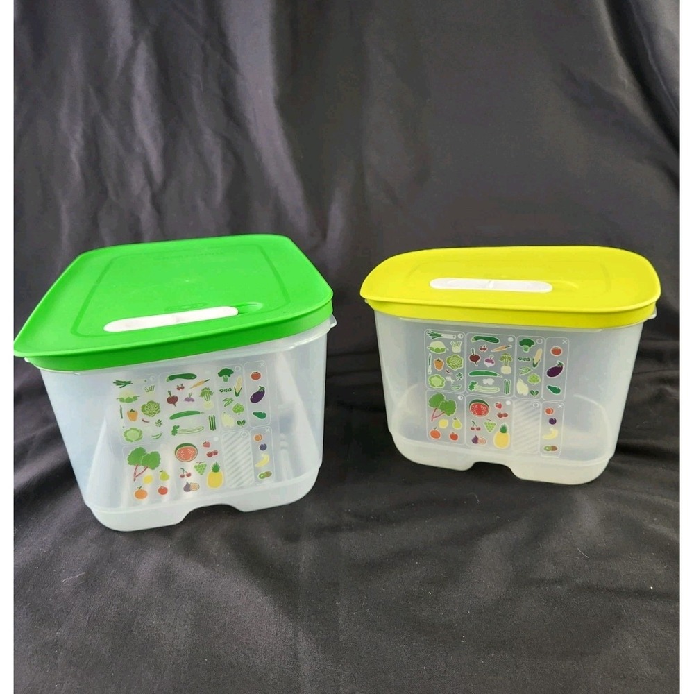 Tupperware FridgeSmart Medium Small Deep 1 gal./4.4L-Fruit Vegetable Keeper 1.8